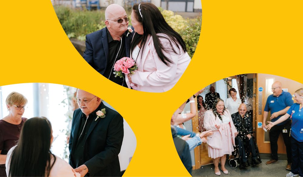 "The hospice team arranged our perfect wedding. It was such a joyous occasion."