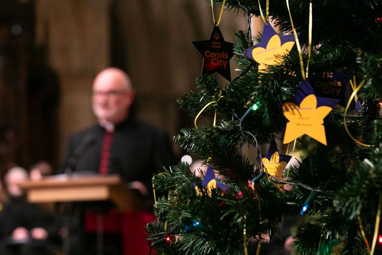 Christmas tree in a cathedral