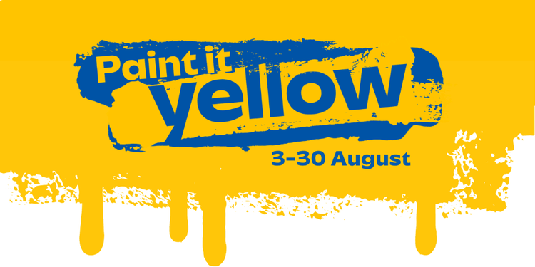 Morrisons Paint it Yellow sign