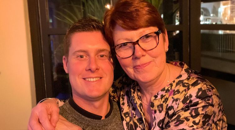 Stuart Finlay and his mum, Debbie