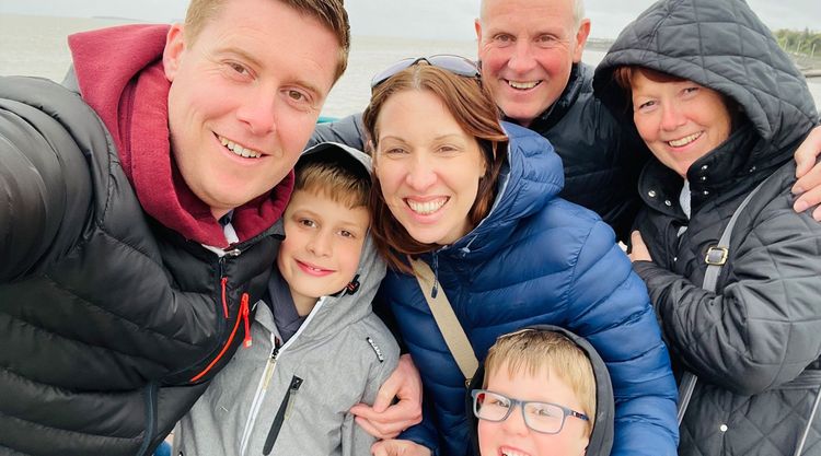 Stuart Finlay and his family