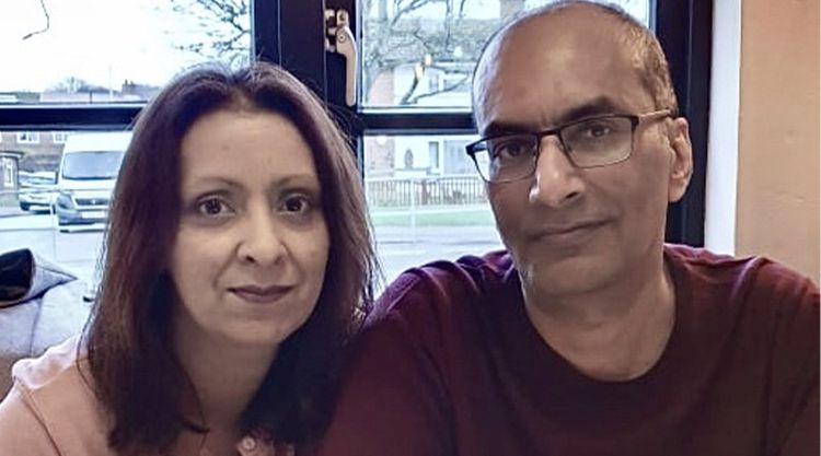 Sharan and Harmi both looking at the camera