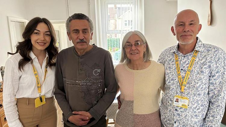 Francine and Fathi with Marie Curie Companion, Craig. and Mare Curie coordinator, Chloe