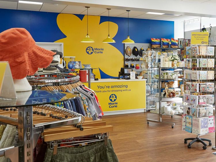 The inside of a Marie Curie shop